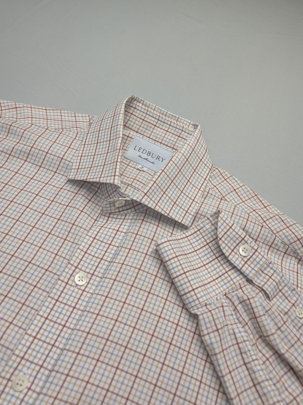Ledbury Men's Size 16/41 Multicolor Shirt Button Up Long-Sleeve